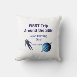 Almofada First trip around the sun planet astronaut birthda