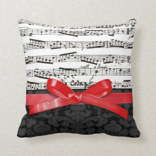 Almofada Fita do vermelho das notas e do falso da música