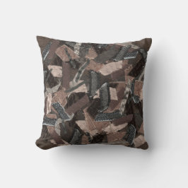 Almofada Fita geométrica abstrato de tons terríveis texturi