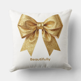 Almofada Fita Luxuosa Glitter Dourado - Festa Isolada Wa