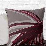 Almofada Fitas Artísticas Elegantes<br><div class="desc">Cinza e travesseiro decorativo burgundy apresentam design de fita de abstrato artística com tons de burgundy e cinzas com sotaque branco sobre fundo de cinza. Essa composição de abstrato é construída sobre combinações de fitas repetidas, que são sobrepostas e entrelaçadas para formar um design abstrato interessante. As cinzas, os sotaques...</div>