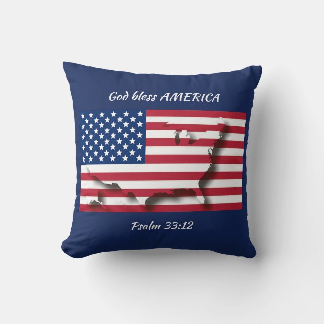 Almofada FLAG AMERICANO Patriótico dos EUA (Frente)