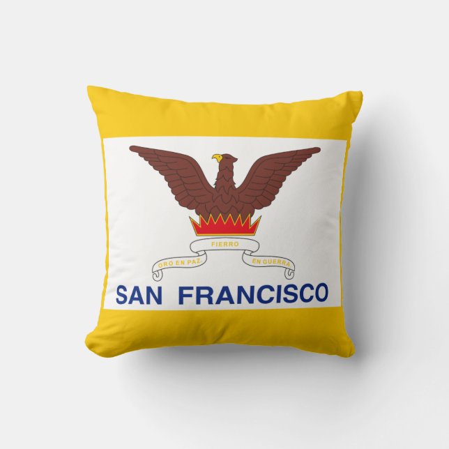 Almofada Flag of San Francisco, California Throw Pillow (Frente)