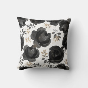 Almofada Flair Floral Glam Black Gold Deixa Shabby Chic
