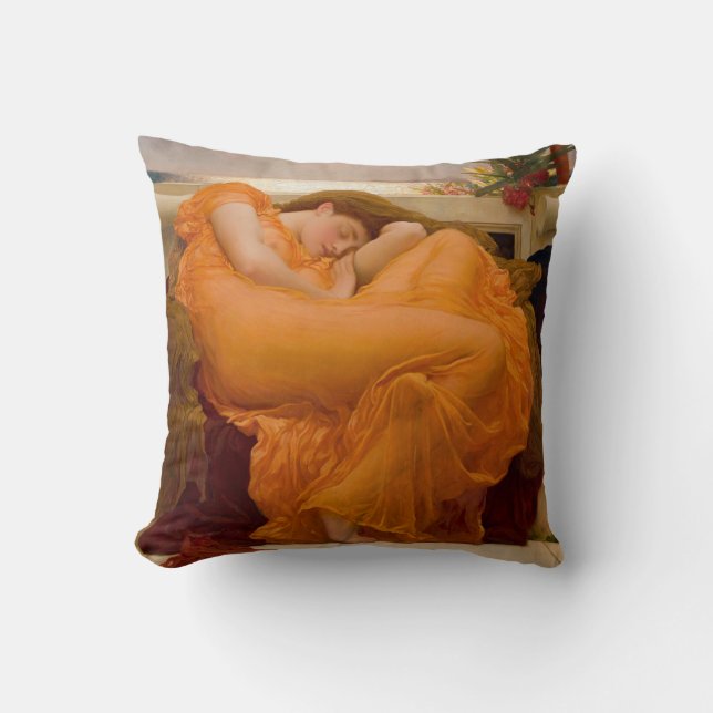 Almofada Flaming June (por Frederic Leighton) (Frente)