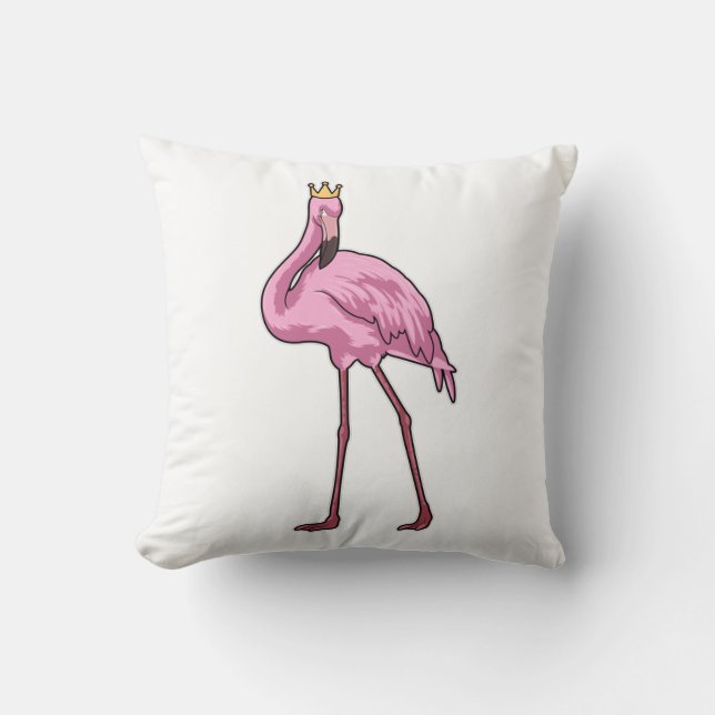 Almofada Flamingo com Coroa (Frente)