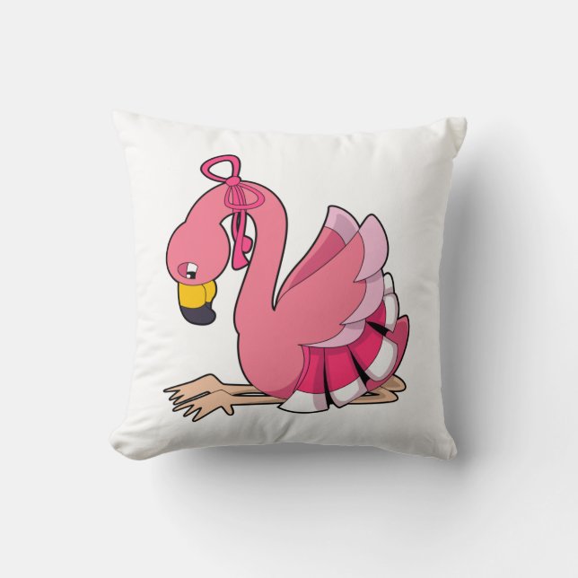 Almofada Flamingo com Faixa de Opções (Frente)