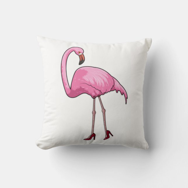 Almofada Flamingo com salto alto (Frente)