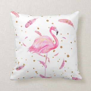 Almofada Flamingo com Travesseiro de Penas Flutuantes