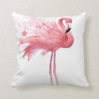 Almofada Flamingo cor-de-rosa - branco