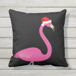 Almofada Flamingo do papai noel no travesseiro exterior