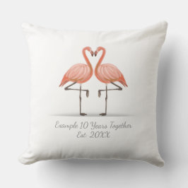 Almofada Flamingo Personalizado X Anos Juntos Aniversário