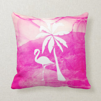 Almofada Flamingo rosa e Palm