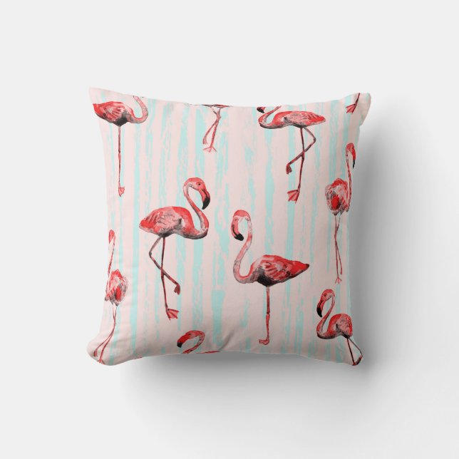 Almofada Flamingo sem soldadura (Frente)