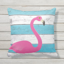 Almofada Flamingo Turquoise e Travesseiro exterior branco