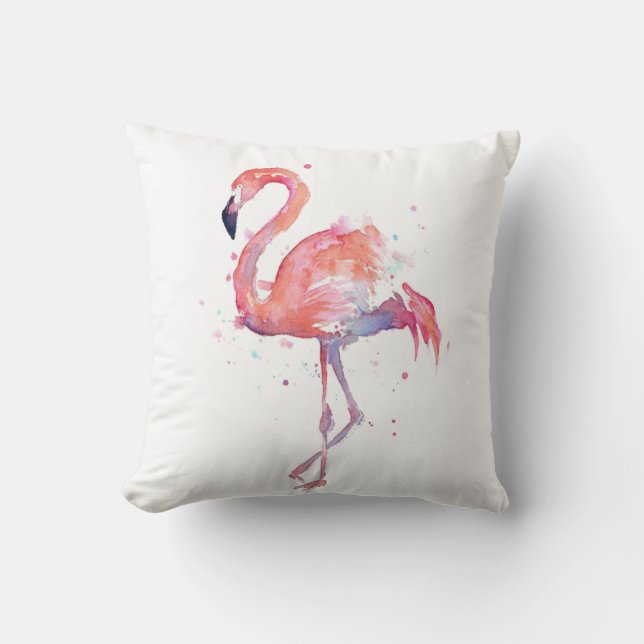 Almofada Flamingo Watercolor (Frente)