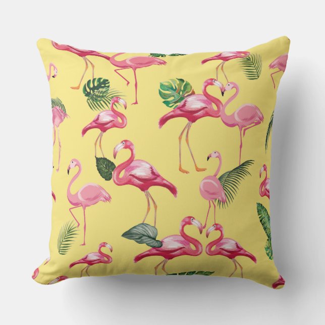 Almofada Flamingos Amam o Padrão 3 (Frente)
