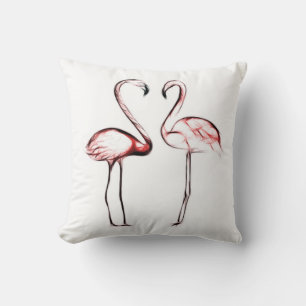 Almofada Flamingos Rosa Bege Flamingo Tropical