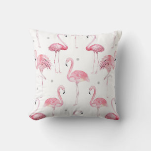 Almofada Flamingos Rosa Pontos Cinza Chic Minimal Personali