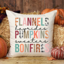 Flannels Hayrides Pumpkins Bonfire Xadrez Fall