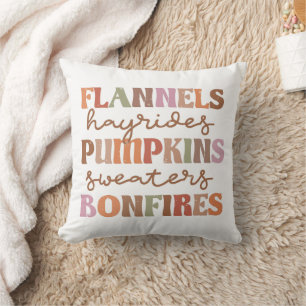 Almofada Flannels Pumpkins Bonfire
