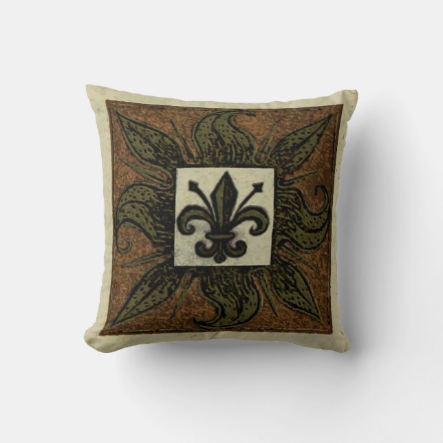 Almofada Fleur de Lis com Til Antiquado (Frente)