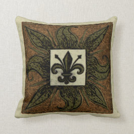 Almofada Fleur de Lis com Til Antiquado