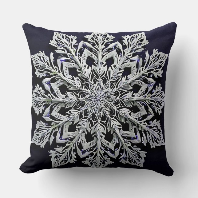 Almofada floco de neve 3d (Frente)