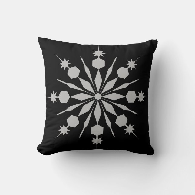 Almofada Floco de Neve de Cristal Decorativo Moderno (Frente)