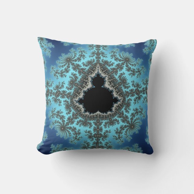 Almofada Floco de neve de Mandelbrot - design do fractal (Frente)