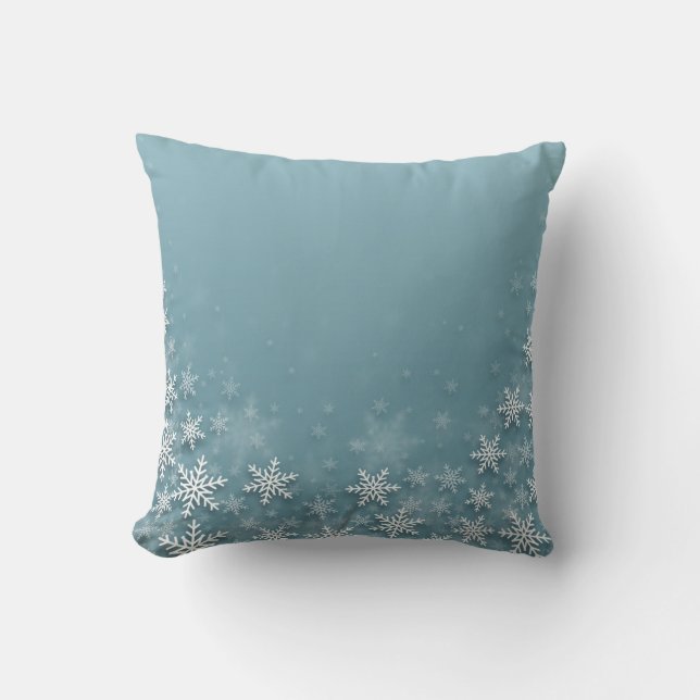 Almofada Floco de Neve de Natal Decorativo (Frente)
