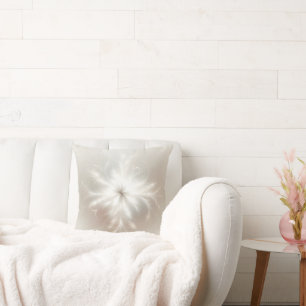Almofada Floco de neve Fractal Branco rico