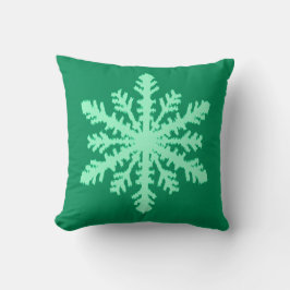 Almofada Floco de Neve Ikat - Pinheiro e verde menta