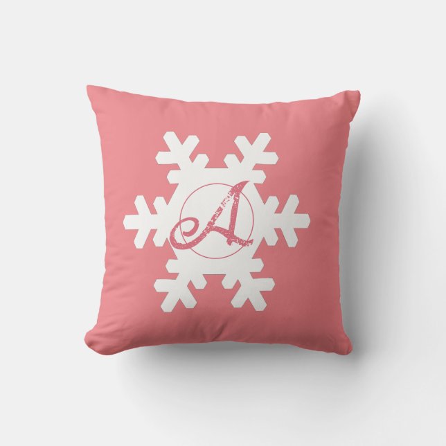 Almofada floco de neve personalizado (Frente)