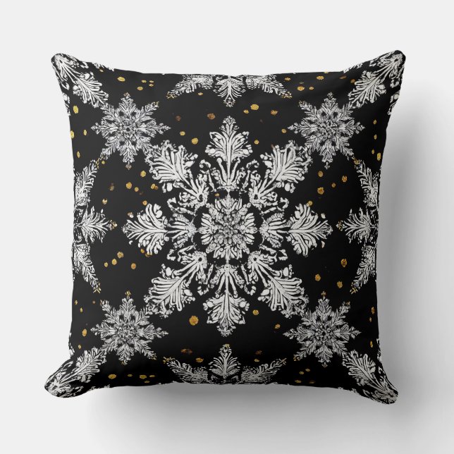 Almofada flocos de neve 3d (Frente)