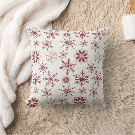 Almofada Flocos de Neve Frost & Flourish – Carmesim