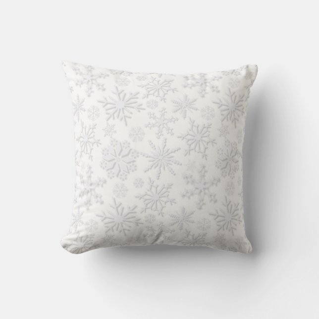 Almofada Flocos de Neve Frost & Flourish – Gelo (Frente)