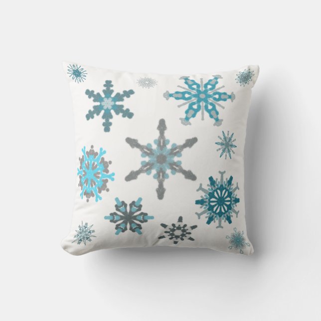 Almofada Flocos de neve gelados (Frente)