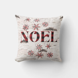 Almofada Flocos de neve russos de Xadrez de Buffalo Vermelh