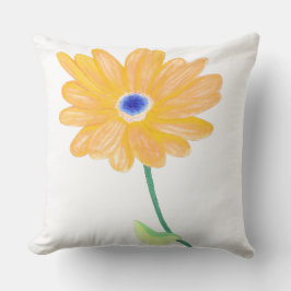 Almofada Flor Amarelo Pintado Bloqueado