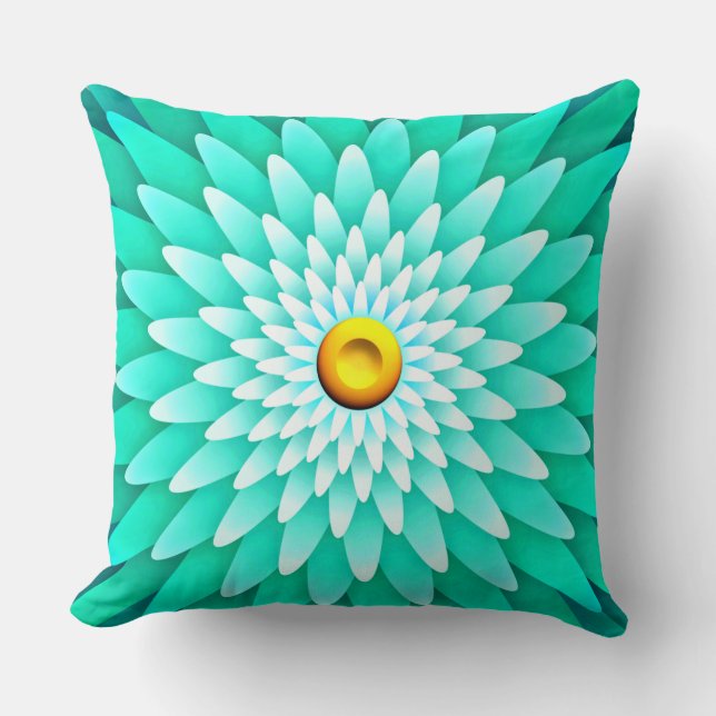 Almofada Flor Azul Mandala-68566 (Frente)