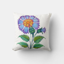 Flor Azul Meia-Tinta Arte Fina