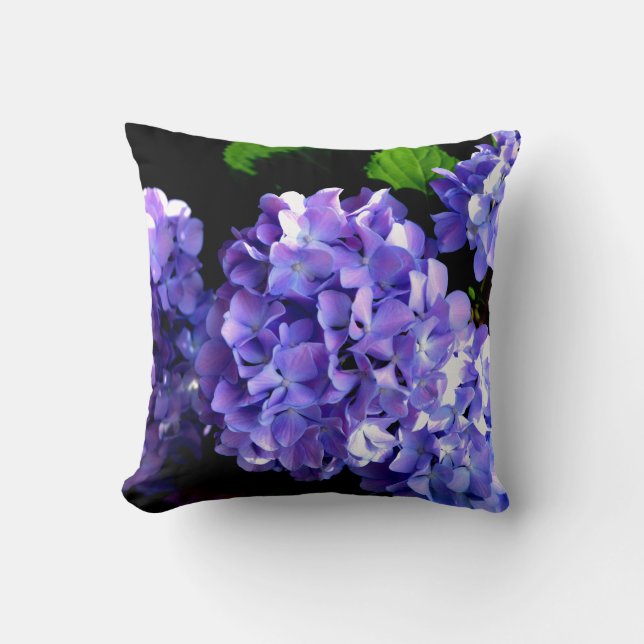 Almofada Flor azul roxa-brava-brava (Frente)