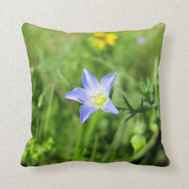 Almofada Flor azul selvagem do linho