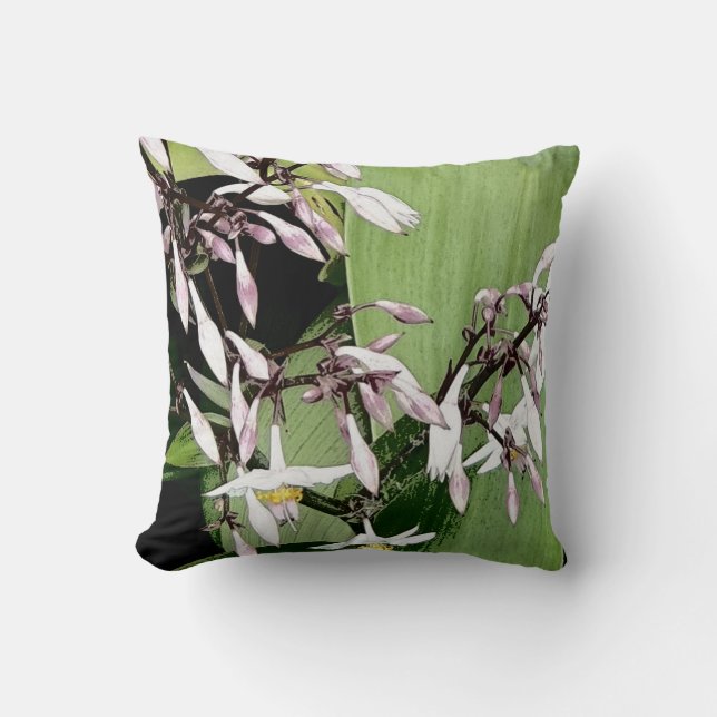 Almofada flor branca e rosa pálido (Frente)