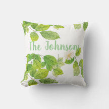 Flor Branco e Jardim de Folhas Verde