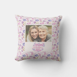 Almofada Flor brilhante de cor d'água doce de Dia de as mãe