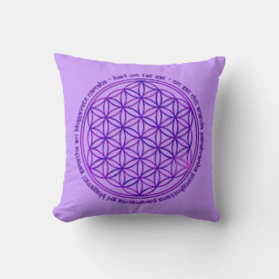 Almofada Flor Da Vida - Moola Mantra - Violeta