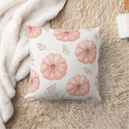 Almofada Flor De Abóbora De Aquarela Cor De Água Cor Rosa