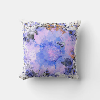 Almofada Flor de Aquarela - Índigo